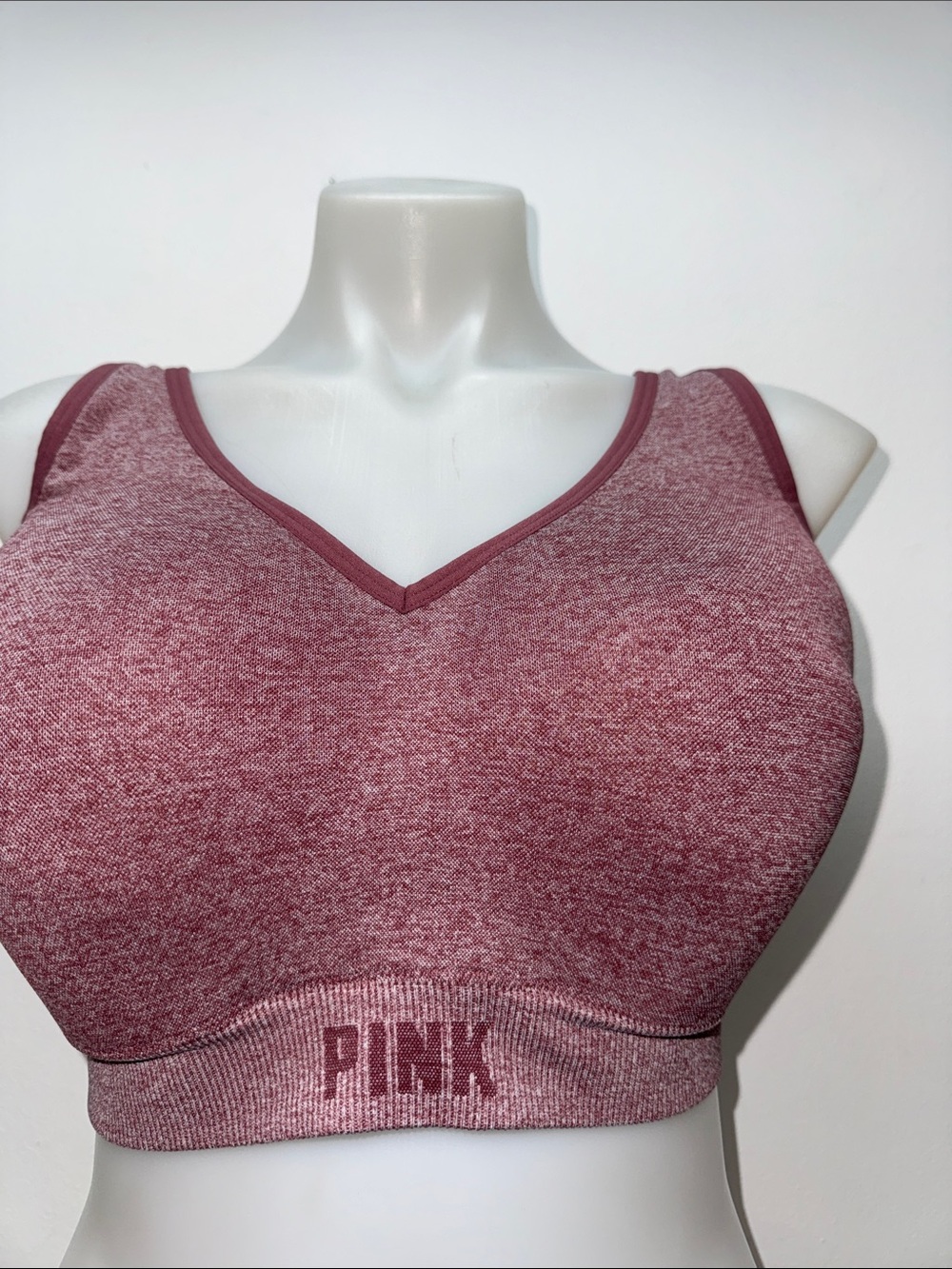 PINK Victoria's Secret Mauve Crisscross Back Wireless Sports Bralette Sz XXL NWT